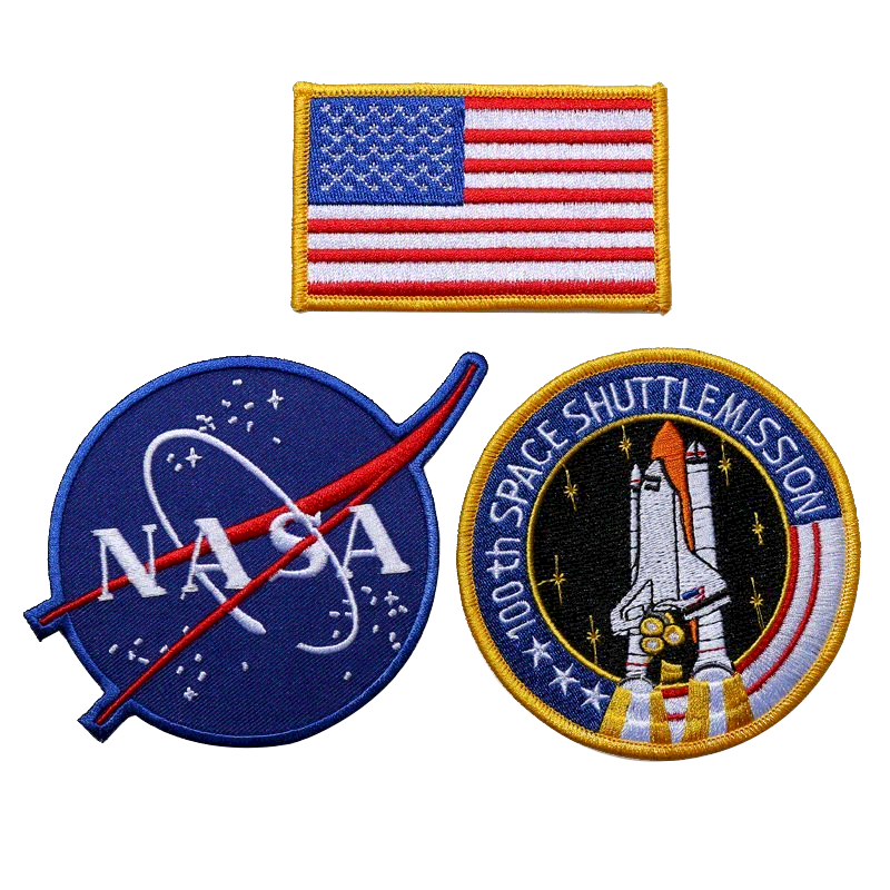 NASA armband flag velcro Apollo embroidery can diy magic medallion alpha industrial jacket