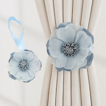 Flower magnetic curtain straps one pair simple modern gauze curtain straps storage buckle rope decoration