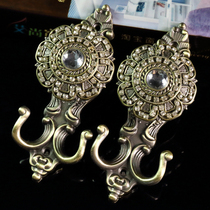 New type of luxurious inlaid drilling curtains Hook Flowers Type Shiny Wall Hook Curtain Strap Eurostyle Bend Hook