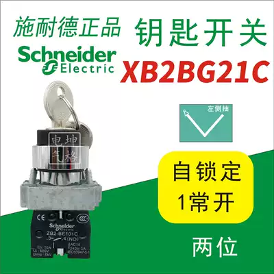 Schneider key selector XB2-BG21C XB2BG21C = ZB2BG2C ZB2BZ101C 1 normally open