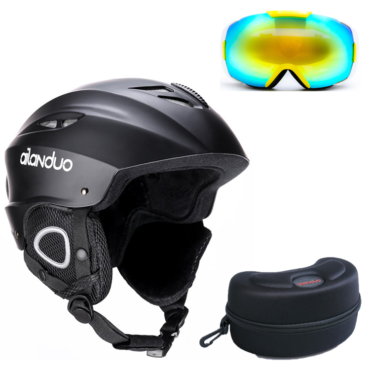 Boys and girls ski helmets single-board double-board ski helmets can be carded snow goggles glasses extreme helmets ski hats