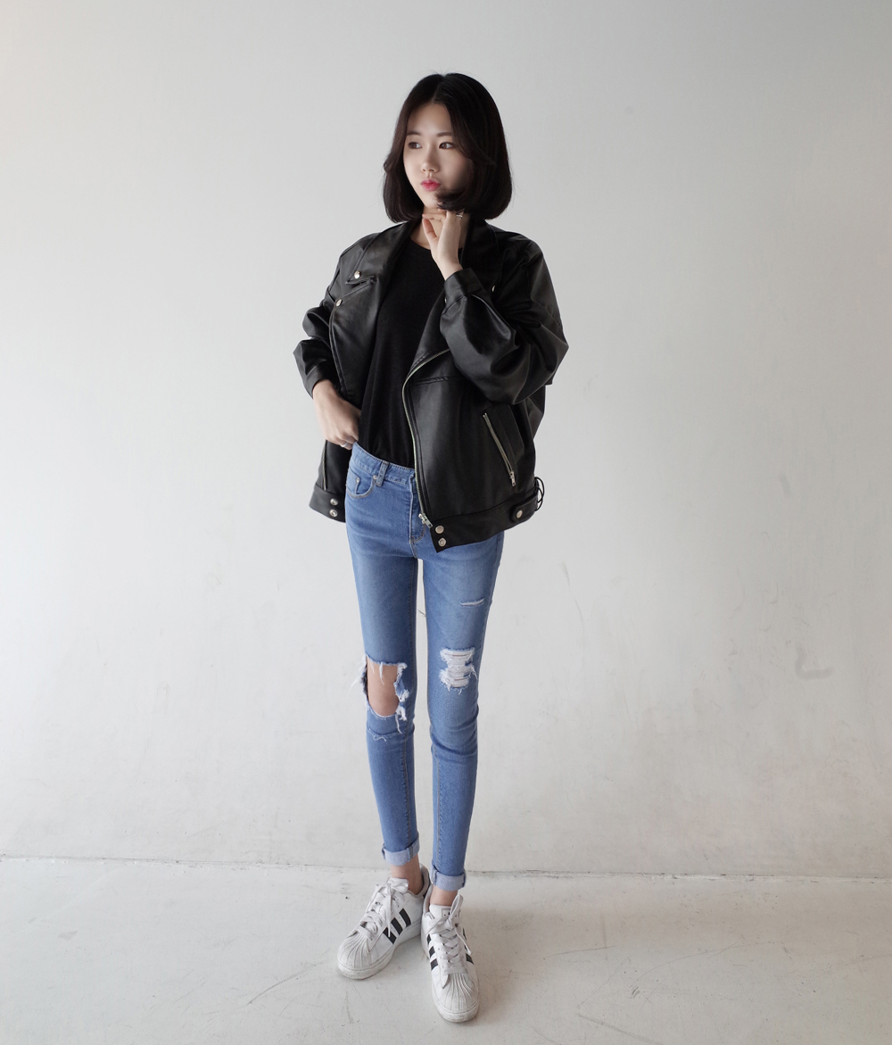 Cộng với chất liệu nhung da dày nữ rộng chie port gió áo khoác sinh viên bf ngắn ulzzang jacket 2018 mùa đông áo da dáng dài