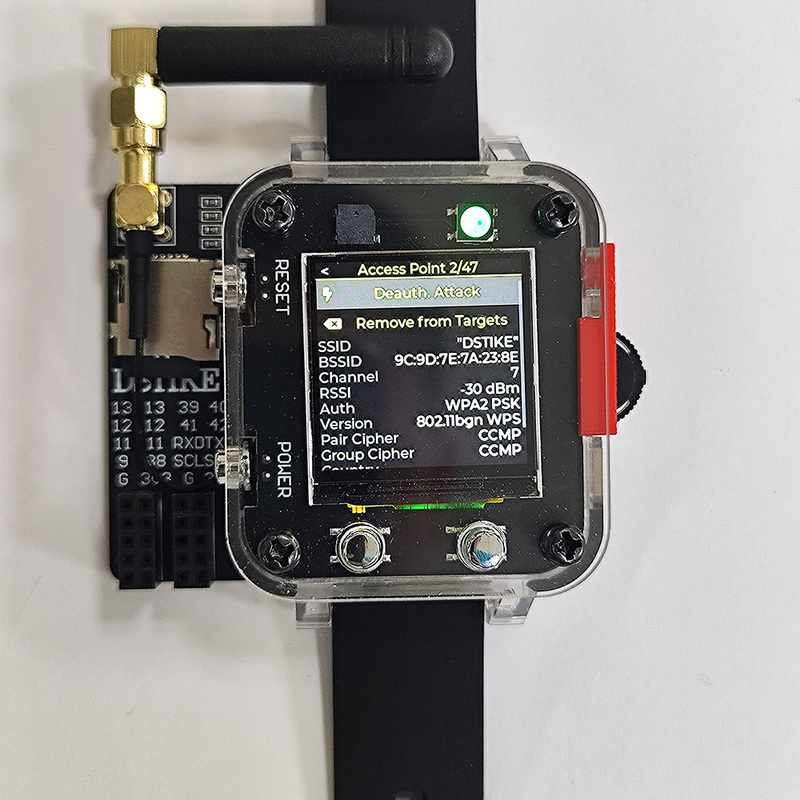 Wifi Attack and Defense Learning Tool Deauther Watch 32 Hacker Watch Cybersecurity Development Programming