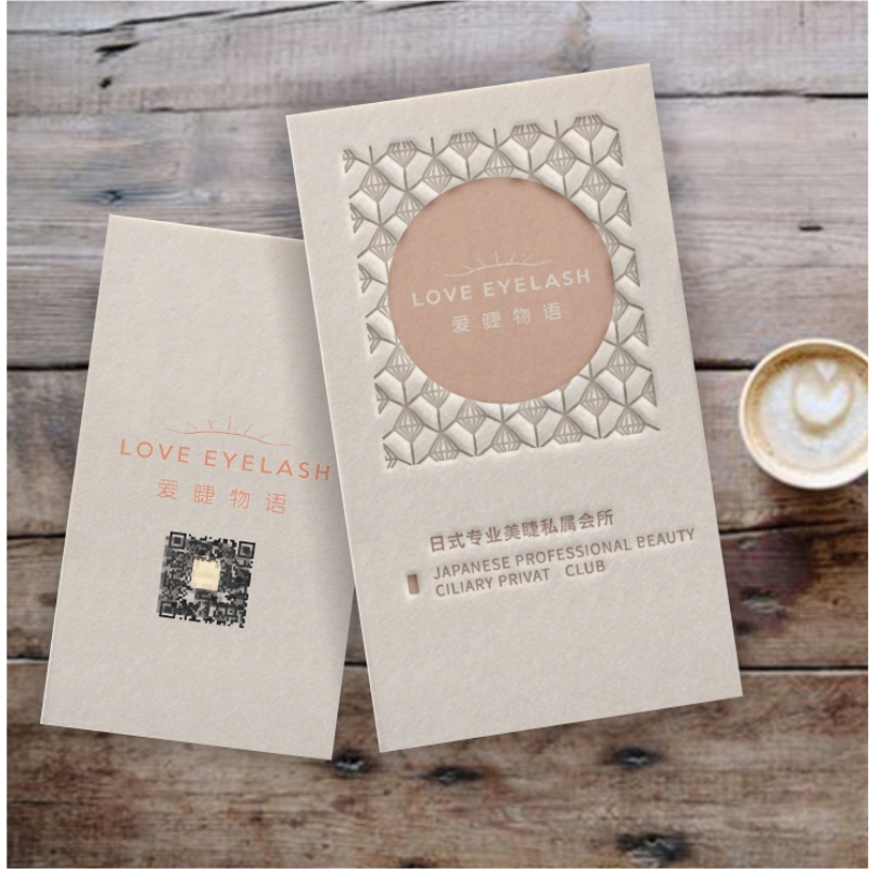 High-grade slippery cotton paper business card business company art printing concave convex indentation indentation production custom free design