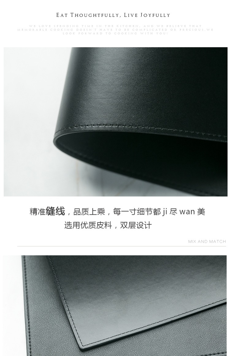 Đôi sáng tạo đôi pu da placemat nhà cách nhiệt pad nhà hàng Bộ đồ ăn phương Tây không thấm nước đế lót ly chống trượt khay đựng đồ ăn dặm cho bé