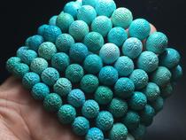 A new product of Hubei Zhushan turquoise origin white peel jelly material Seiko back pattern bead bracelet jewelry accessories