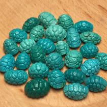 Yihuan jewelry new products hot sale raw ore high porcelain turquoise Qin ancient carving jade turtle back rich armor world accessories