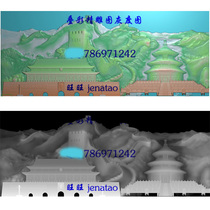 Great Wall Forbidden City Tiananmen Sofa Sofa Bed Back Board Hanging Screen Fine Sculpture Plot Sculptured Relief Map Grey map File