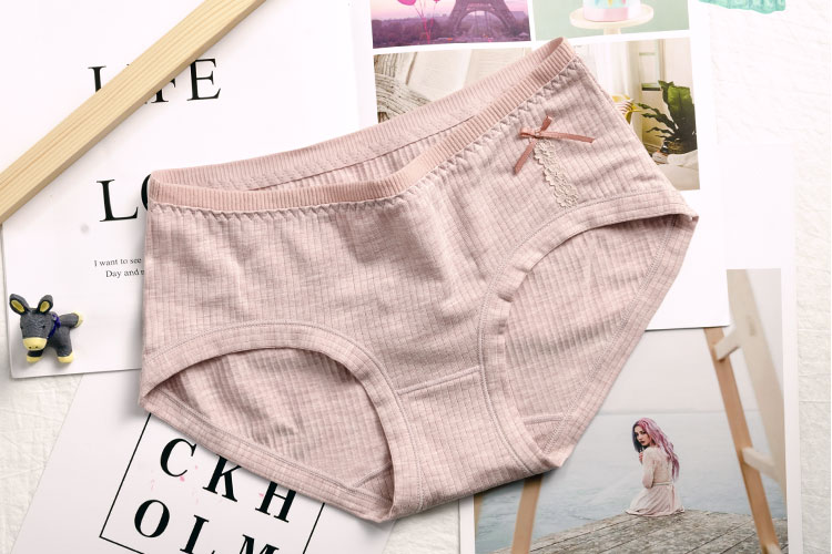 Mua ba tặng một sợi bông miễn phí bơm đồ lót nữ thân thiện với da liền mạch nơ thắt lưng - Giữa eo quần lót lưới nam