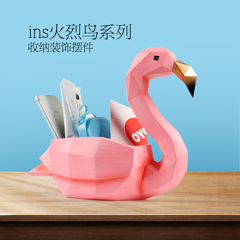 Nordic in Red Household Restaurant Bar cute flamingos tissue box hot desktop small swing