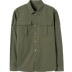 Markless Men dài tay áo bảo hộ lao động Áo khoác nam Màu sắc rắn thường giản dị Áo sơ mi cotton nam - Áo khoác đôi áo đôi nam nữ Áo khoác đôi