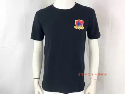 Long summer outdoor men and women navy blue TBM instructor round neck half sleeve t-shirt