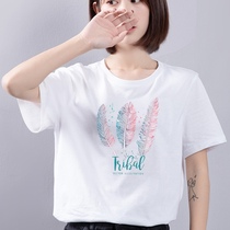 Student tide splicing color pure white embroidered gauze skirt bottom clothes girlfriends missing design female student t shirt