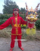 Treasure dragon lion factory specializes in the production of dragon dance lion dance dragon lantern fire props:dragon dance costume red dragon costume