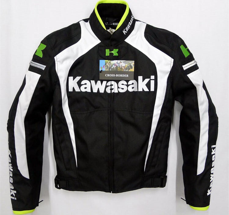 Original Kawasaki Motorcycle Riding Jacket, Anti-Fall Racing Jacket, Warm and Windproof, Motorcycle Touring Rider Jacket, Suitable for All Seasons