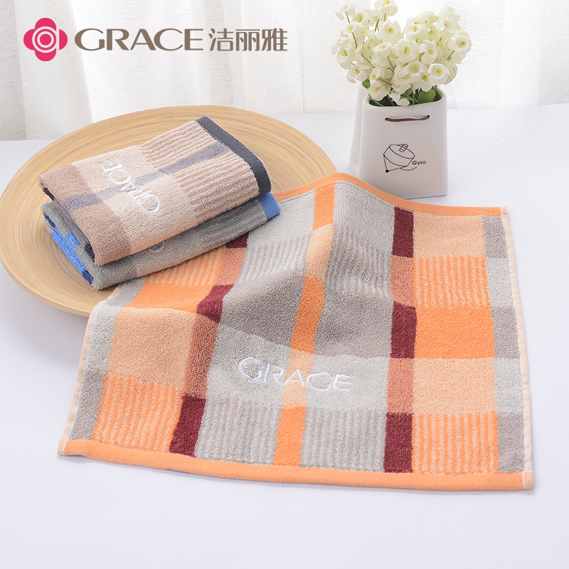4 Jie Lia cotton small square towel wiped hand towel pure cotton face wash household square water absorption children