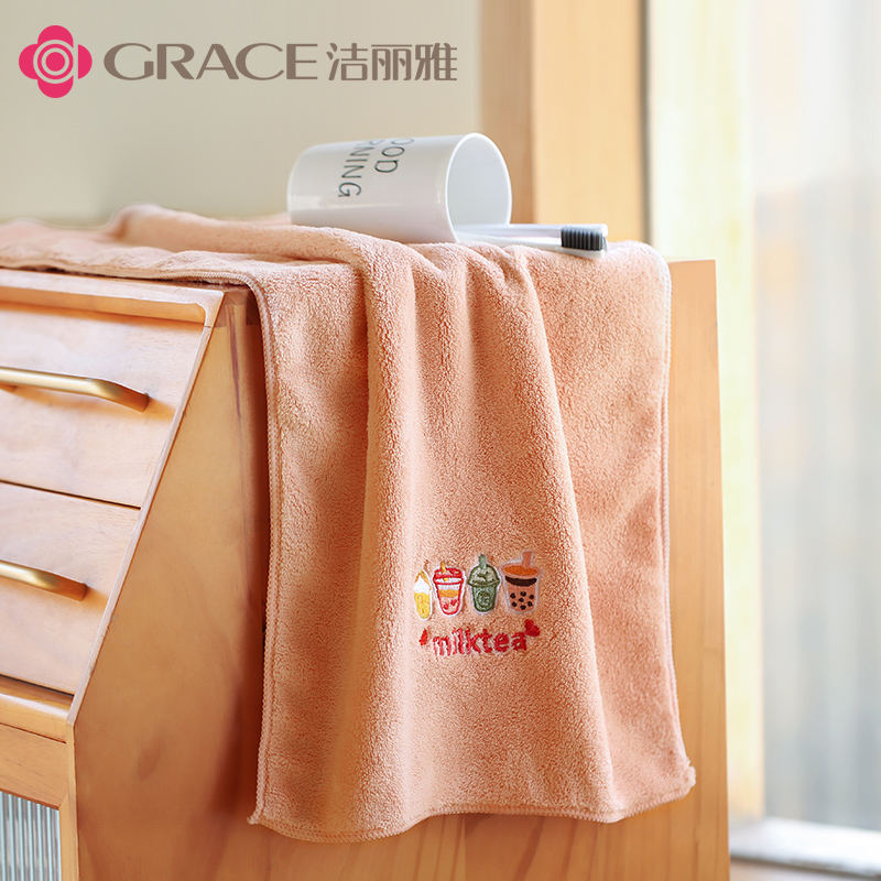 Lilly Coral Suede Cartoon Towel Home Wash face towels Soft dry hair towel Speed dry with no hair loss