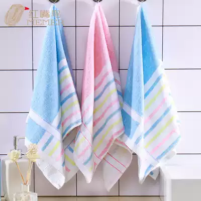 Red-BBED bird cotton towel home adult soft washcloth men and women absorbent hand towel does not lose hair H046-2
