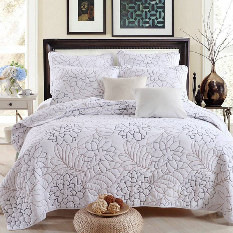 Exported to Europe and the United States, washed, enlarged bed cover, washed quilt, three-needle embroidery, solid color, air conditioner, summer cool quilt, bed sheet, bed cover