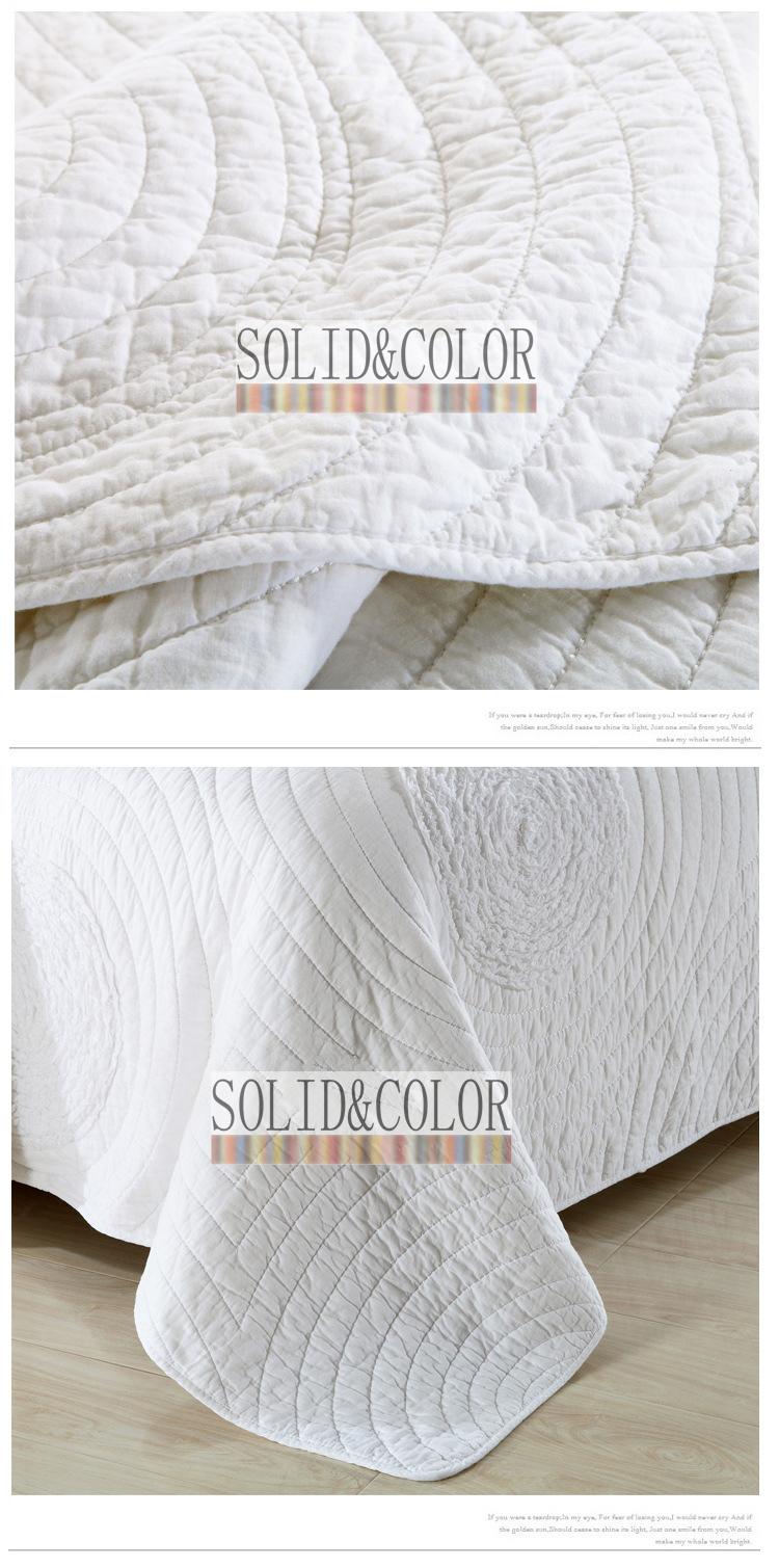Xuất khẩu bông châu Âu và bông thủ công quilting bằng cách phủ giường ba bộ màu rắn quilted quilted tấm trải giường ga nệm 1m8