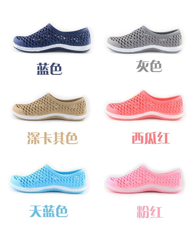 Xu hướng cá tính thoáng khí đôi giày lỗ ngoài trời giày nam không trơn mềm dép da nam cao cấp