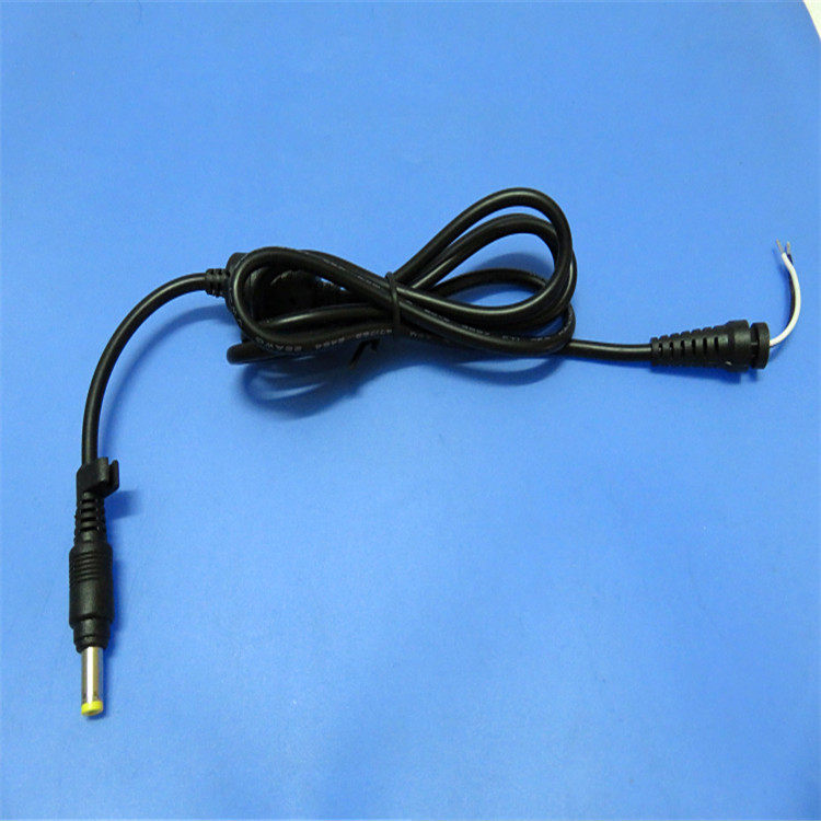 1 2m factory direct supply high quality black DC straight head 4 8*1 7mm small yellow head copper core notebook computer power cord