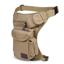 Mens multi-functional canvas leg bag Army fan tactical bag Outdoor sports cycling fanny pack Leggings bag tool bag new