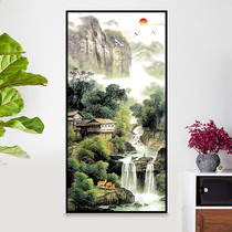 Diamond painting 2020 new living room full of diamond thousand miles of rivers and mountains crystal cross stitch their own hand-to-post 2021