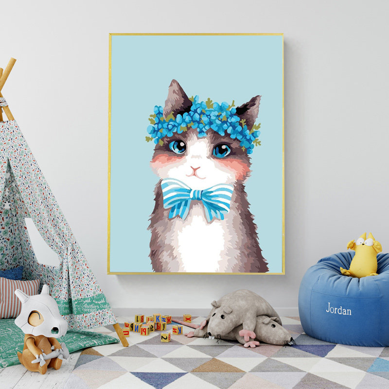 5d children's diamond painting 2021 new bedroom 5d full diamond children's cartoon elk girl cross stitch handmade 2020