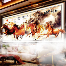 Diamond painting 2021 new living room full of diamond horse to success eight horse figure crystal cross stitch eight horses eight horses