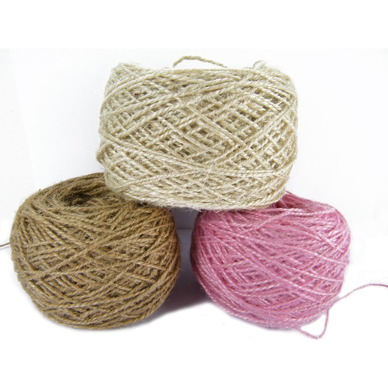 String ball natural hemp rope Ribbon Ball Bead Curtain Partition Tandem Line White Rattan Ball Suspension String Rope Primary Color Beige Pink Color Pink