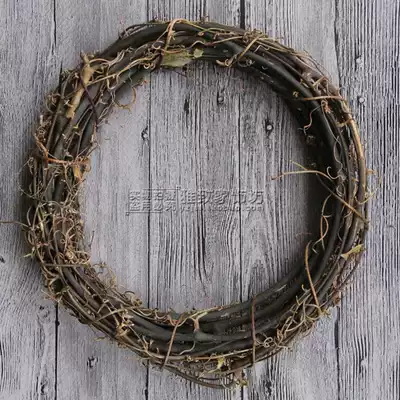 Natural King kong rattan rattan ring Christmas DIY decoration hanging bar dining room pastoral style decoration rattan ring props