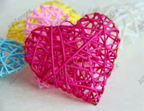 Rattan choreographic fun-loving pendant heart-shaped rattan Valentines Day decorations Fujii Christmas pentacle decorations