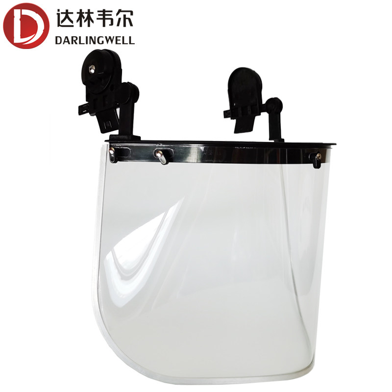 Darlingwell's new face screen with safety helmet men's head and face protection anti-fog anti-scratch mask chemical building