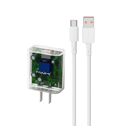 Maimi T69 Android Type-C Мобильный телефон QC3.0 Зарядка VOC Flash Зарядка Cable Mate50 40 30 Зарядная головка 66W Установите компьютер iPad CAR Universal совместимый интерфейс USB-C