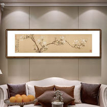 Wen Zheng understands Magnolia traditional Chinese painting flower and bird painting new Chinese style living room background wall decoration painting study bedroom bedside hanging painting