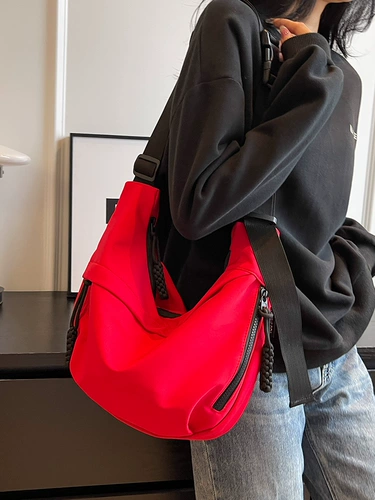 Мужская сумка через плечо, трендовая вместительная и большая сумка на одно плечо для отдыха, в корейском стиле