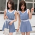 Cô gái mới sinh bảo thủ váy một mảnh ngực nhỏ tươi roi tụ tập che bụng là thép mỏng hỗ trợ đồ bơi nữ size lớn Bộ đồ bơi One Piece