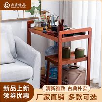 Mobile Tea Table Tea Car Containing Suit New Chinese Tea Tray Intelligent Magnetic Furnace Home Tea Water Cabinet Solid Wood Small Tea Car