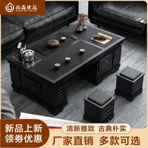 Brief modern set fire stone tea table livingroom Gongfu tea table tea set integrated marble office tea car