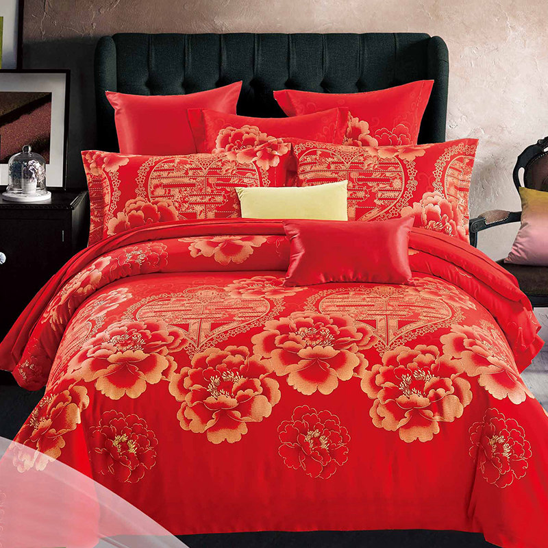 JEJOAI Home Garage Wedding Pure Cotton Bed Goods Quilt Cover Fabric to make four pieces of cover sheet full cotton cloth material