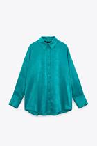 February cash ZARA domestic womens silk satin loose shirt 01971072402 1971 072