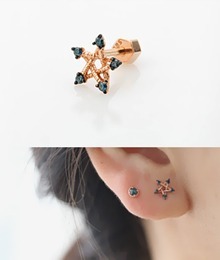 The new South Korea imports 14K gold star earshot one by one