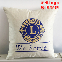Linen Pillow To Chart Custom Cotton Linen Custom Enterprise Logo Logo Corporate Gift Event Small Gift Annual Meeting