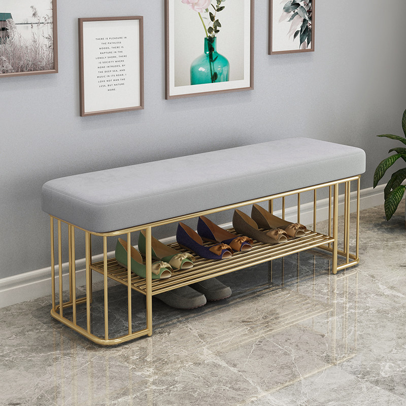 Nordic shoe bench household bedroom tail stool sofa shoes short stool short living room rest bench sofa bench