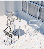 Light luxury balcony small table and chair Net Red simple leisure three-piece set outdoor outdoor dedicated one table and two chairs coffee table combination