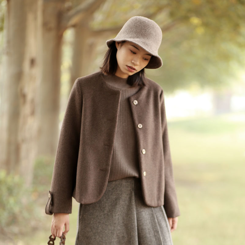 Women's short coat, small woolen coat, women's winter slimming, all-match short, small fragrance, thick coat, early spring new style