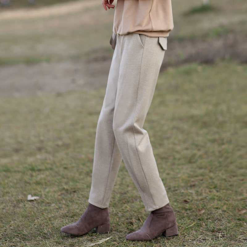 Spring female wear slim new Halen pants turnip pants female autumn winter casual pants with thin rice pants