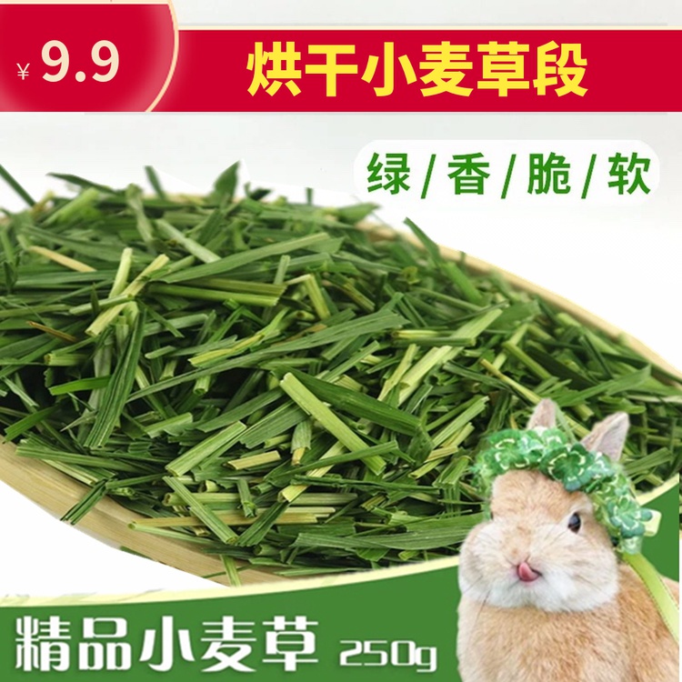 2022 drying wheat grass segment rabbit chinchilla guinea pig high-quality wheat grass tender seedling hay forage 250g