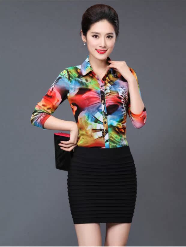 Mùa xuân 2019 anh em xa xỉ yêu thích trang web chính thức thương hiệu quầy phụ nữ giải phóng mặt bằng đích thực áo thun lưới sợi - Áo sơ mi áo sơ mi buộc nơ